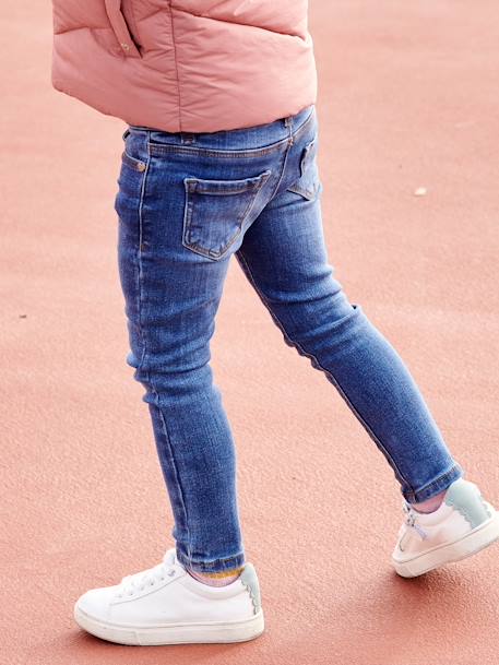 BASICS skinny broek jeansblauw+stone - vertbaudet enfant 