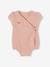 Romper baby van katoengaas, personaliseerbaar, sluiting pasgeborenen roze (poederkleur) - vertbaudet enfant 