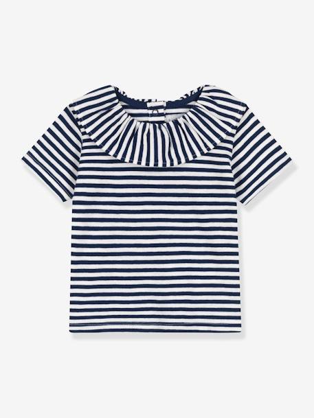 Bloesje met korte mouwen PETIT BATEAU blauw - vertbaudet enfant 