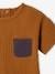 T-shirt baby's twee materialen karamel - vertbaudet enfant 