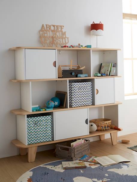 Bibliotheekplank LINE SEVENTIES WIT - HOUT - vertbaudet enfant 