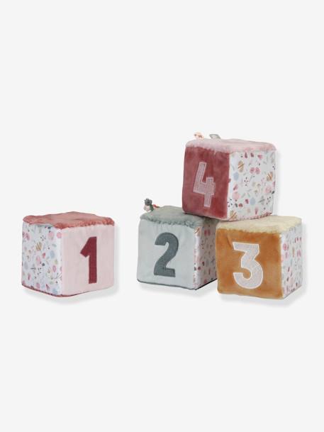 Set van 4 zachte blokken - Flowers & Butterflies - LITTLE DUTCH rozen - vertbaudet enfant 