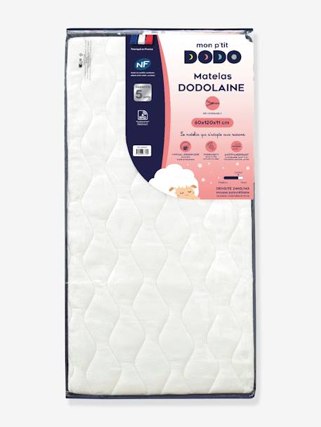 Babymatras Dodolaine afneembare hoes DODO wit - vertbaudet enfant 