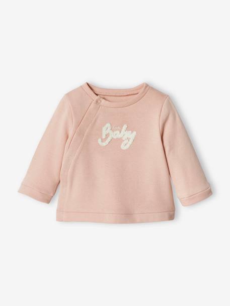 3-delige babyset in fleece gechineerd beige+roze (poederkleur) - vertbaudet enfant 