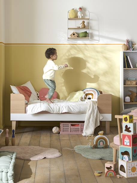 MOKA om te vormen babybed wit/hout - vertbaudet enfant 