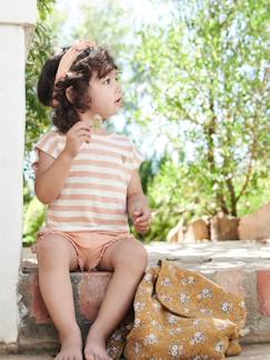 Babyset met short, gestreept T-shirt en hoofdband  - vertbaudet enfant