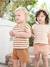 Babyset met short, gestreept T-shirt en hoofdband sinaasappel - vertbaudet enfant 