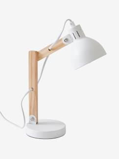 Linnengoed en decoratie-Decoratie-Lamp-Opvallende bureaulamp van hout en metaal