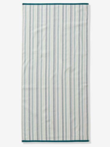 Bad-/strandlaken fouta personaliseerbaar blauw, gestreept+roze, gestreept - vertbaudet enfant 