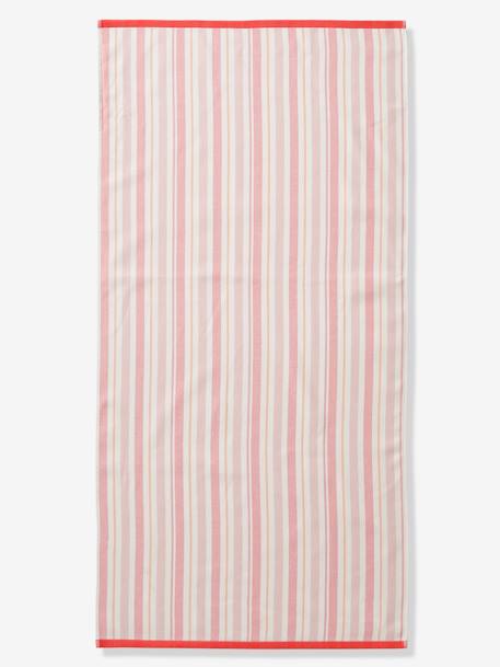 Bad-/strandlaken fouta personaliseerbaar blauw, gestreept+roze, gestreept - vertbaudet enfant 