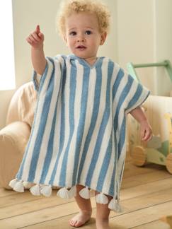 Personaliseerbare gestreepte baby-badponcho  - vertbaudet enfant