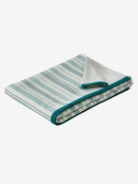 Bad-/strandlaken fouta personaliseerbaar blauw, gestreept+roze, gestreept - vertbaudet enfant 