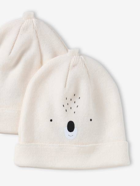 Set van 2 koala babymutsjes wit - vertbaudet enfant 