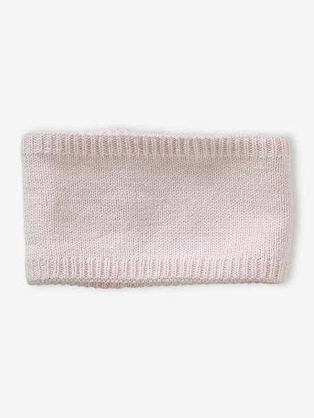 Set van babymeisjes muts + snood + wanten lichtroze+roze (poederkleur) - vertbaudet enfant 