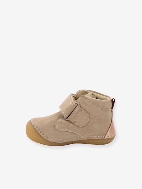 Leren babylaarsjes Sabio 915396-10 KICKERS® eerste stapjes rozen - vertbaudet enfant 