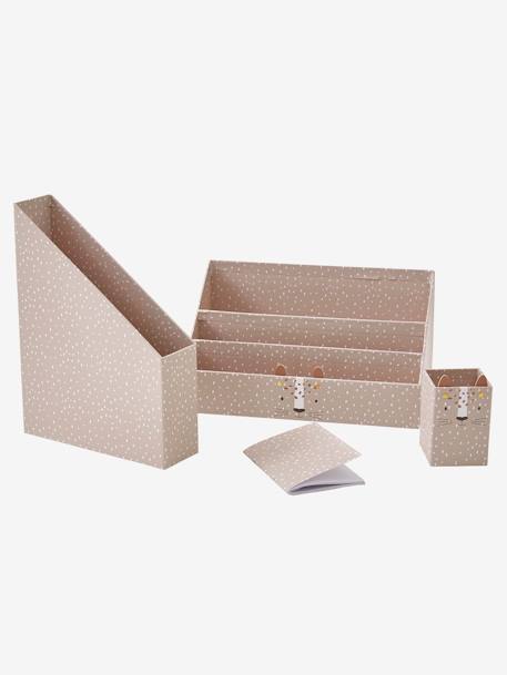 Bureau-opbergset Tijger beige (poederkleur) - vertbaudet enfant 