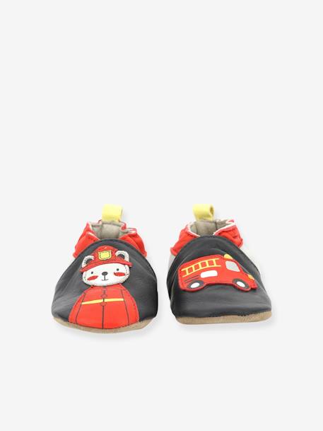 Soepele babyslofjes Fireman 686641-10 ROBEEZ© marineblauw - vertbaudet enfant 