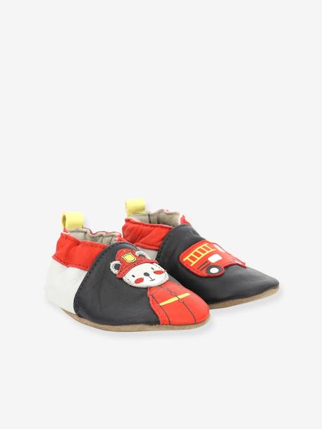 Soepele babyslofjes Fireman 686641-10 ROBEEZ© marineblauw - vertbaudet enfant 