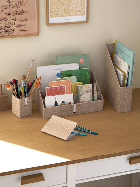 Bureau-opbergset Tijger beige (poederkleur) - vertbaudet enfant 