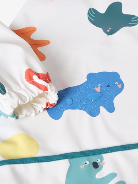 Slab lange mouwen meerkleurig+Plantenprint+Vichyblauw+vos - vertbaudet enfant 