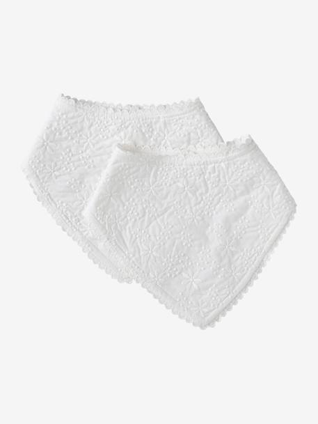 Set van 2 slabbetjes bandana wit - vertbaudet enfant 