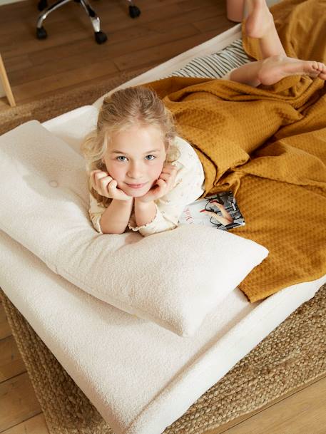 Bedbank 1 persoon sherpa ecru - vertbaudet enfant 