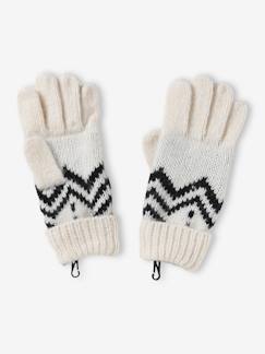 Jongens-Accessoires-Muts, sjaal, handschoenen-Handschoenen voor jongens van jacquard tricot