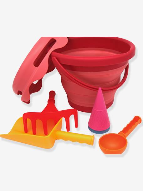 Set van 7 strandspellen COMPACTOYS geel+rood - vertbaudet enfant 