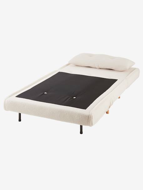 Bedbank 1 persoon sherpa ecru - vertbaudet enfant 