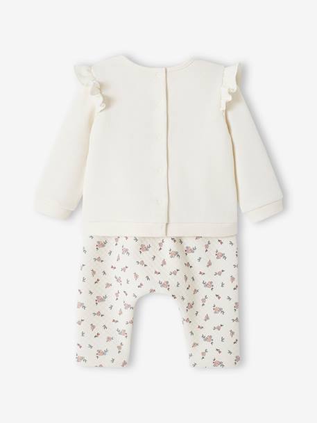 Set sweater en broek baby ecru+klei+nude - vertbaudet enfant 