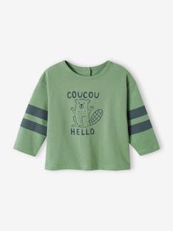 Baby-T-shirt, souspull-Gestreept baby-T-shirt met lange mouwen