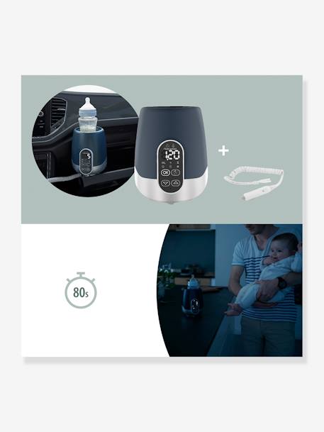 BABYMOOV Nutri Smart-flesverwarmer voor thuis/auto Blauwgrijs/wit - vertbaudet enfant 