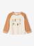 Colourblock T-shirt baby lange mouwen dennen+ecru - vertbaudet enfant 