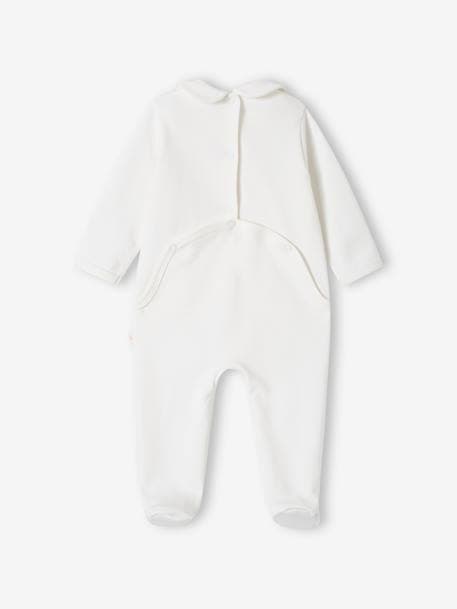 Set van 2 slaappakjes 'dieren' babymeisje van biokatoen jeansblauw+roze (poederkleur) - vertbaudet enfant 