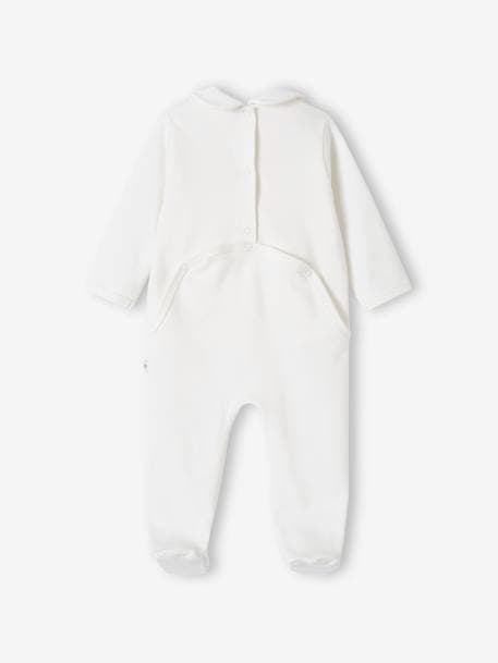 Set van 2 slaappakjes 'dieren' babymeisje van biokatoen jeansblauw+roze (poederkleur) - vertbaudet enfant 