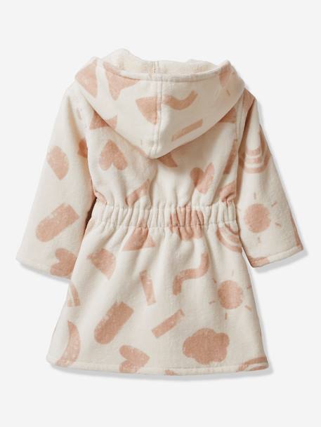 Badjas baby van personaliseerbaar biokatoen HAPPY SKY beige, bedrukt - vertbaudet enfant 