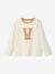 T-shirt met lettermotief en lange mouwen voor meisjes vanille - vertbaudet enfant 