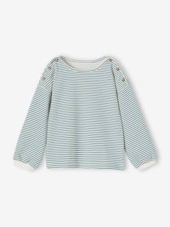 Gestreept meisjes-T-shirt met boothals  - vertbaudet enfant