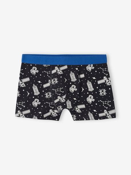 Set van 5 stretch boxers voor jongens ruimte koningsblauw - vertbaudet enfant 