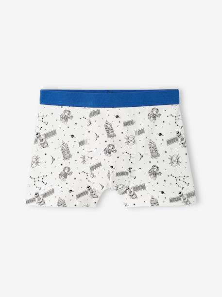 Set van 5 stretch boxers voor jongens ruimte koningsblauw - vertbaudet enfant 