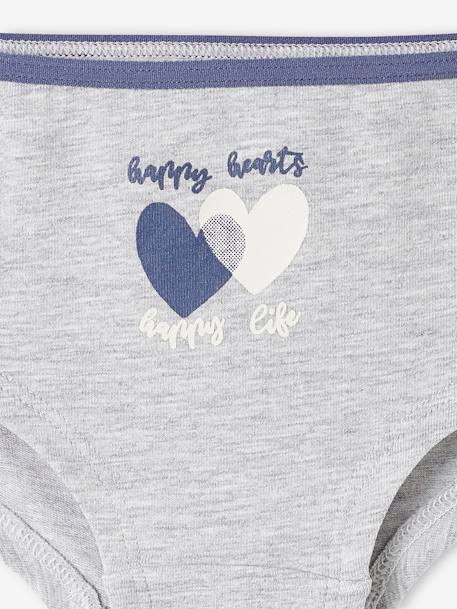 Set met 7 shorties met hartjes voor meisjes blauw - vertbaudet enfant 