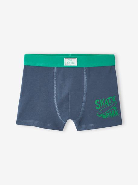 Set met 5 stretch boxers skate jongens groen - vertbaudet enfant 