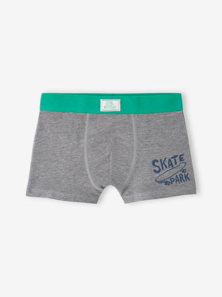 Set met 5 stretch boxers skate jongens groen - vertbaudet enfant 