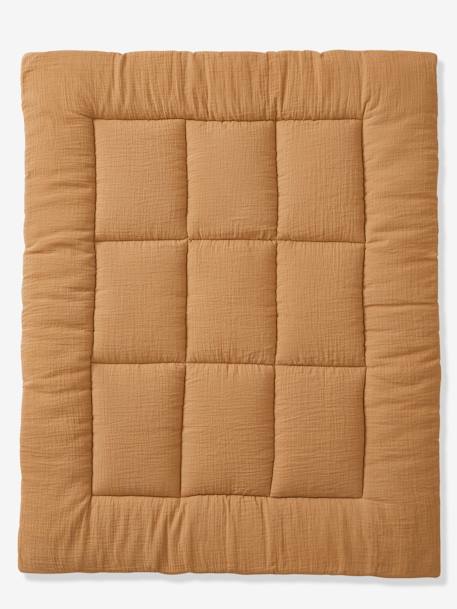 Effen bi-materiaal vloermat / boxkleed indigoblauw+okergeel+olijf+taupe+terracotta - vertbaudet enfant 