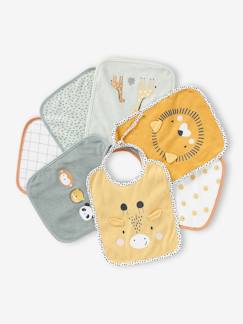 Verzorging-Set van 7 babyslabbetjes VERTBAUDET