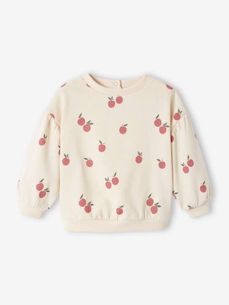 Babysweater met print ecru+rouge - vertbaudet enfant 