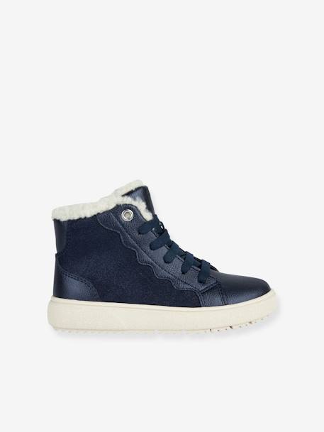 Hoge sneakers met voering J Theleven Girl B ABX GEOX® grijs+marineblauw - vertbaudet enfant 