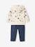 Babyset met sweater van fleece en keper broek nachtblauw - vertbaudet enfant 