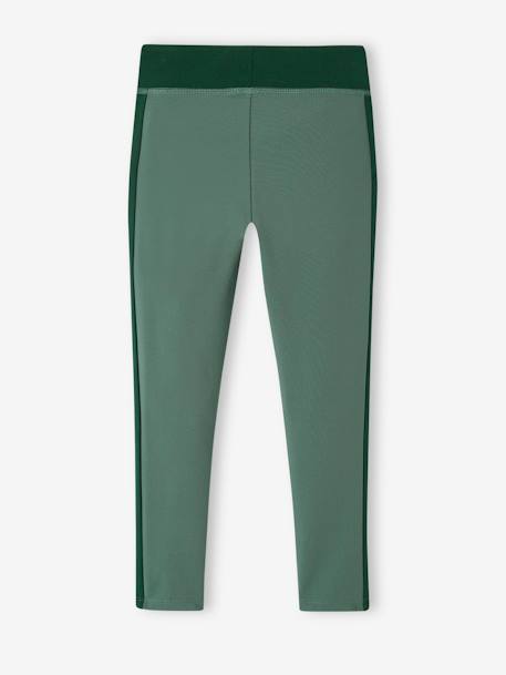 Sportlegging meisjes met zijstroken gemêleerd grijs+groen+koraal+marineblauw+MARINEBLAUW - vertbaudet enfant 