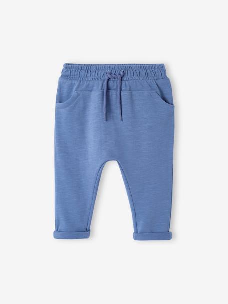 Babybroek uit molton voor jongens baksteen+donker lindegroen+gechineerd lichtgrijs+karamel+leiblauw+Marine grijs+zandbeige - vertbaudet enfant 